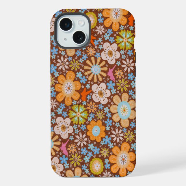 Funda Para iPhone Floral brillante (Reverso )