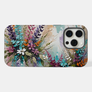 Floral colorida sobre lavanda blanca beige azul