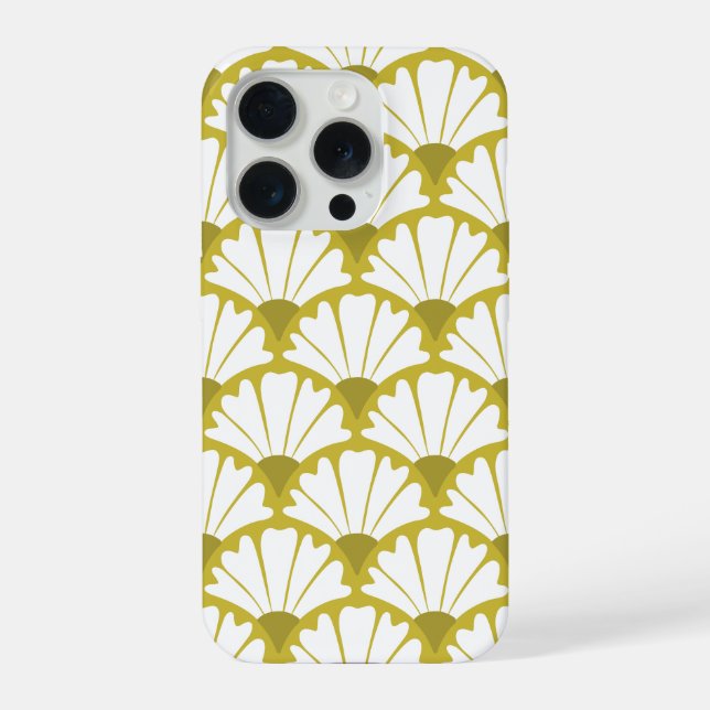 Funda Para iPhone Floral Damask Pattern Olive Green (Reverso )