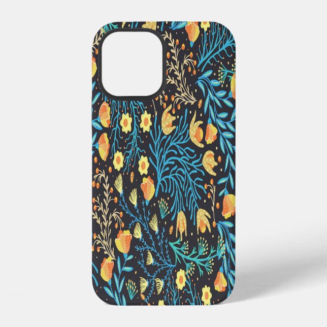 Funda Para iPhone Floral Dibujado a Mano: Creativo Sin Costuras (Reverso )