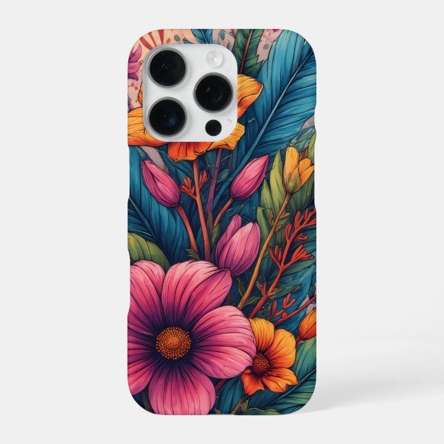 Funda Para iPhone Floral Exótico (Reverso)