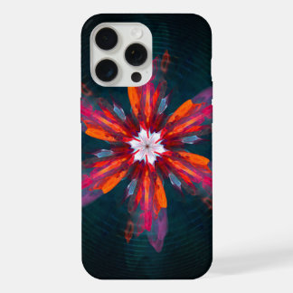 Floral Mandala Flores Naranja Azul Rojo Resumen