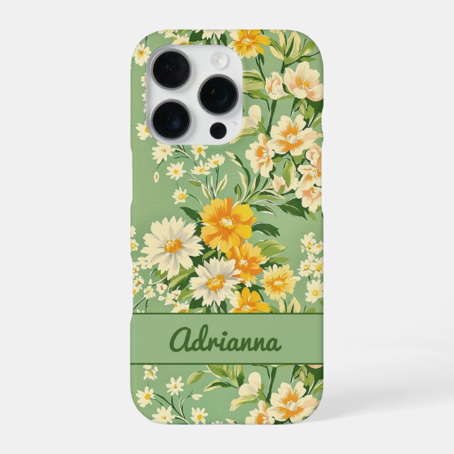 Funda Para iPhone Floral Retro (Reverso)