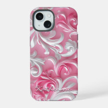 Funda para iPhone floral rosa personalizada | Rosa