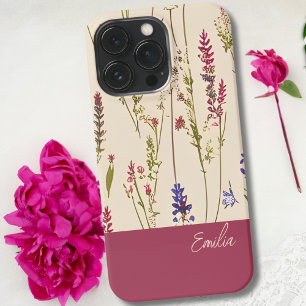 Funda Para iPhone 13 Pro Floral silvestre personalizada