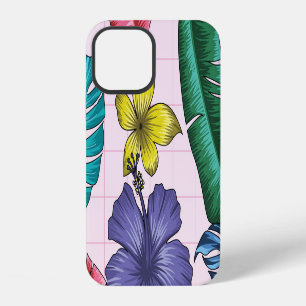 Funda Para iPhone 12 Floral tropical: patrón de hojas sin costuras