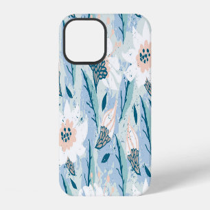 Funda Para iPhone 12 Floral Vintage Pintado a Mano en Negrita