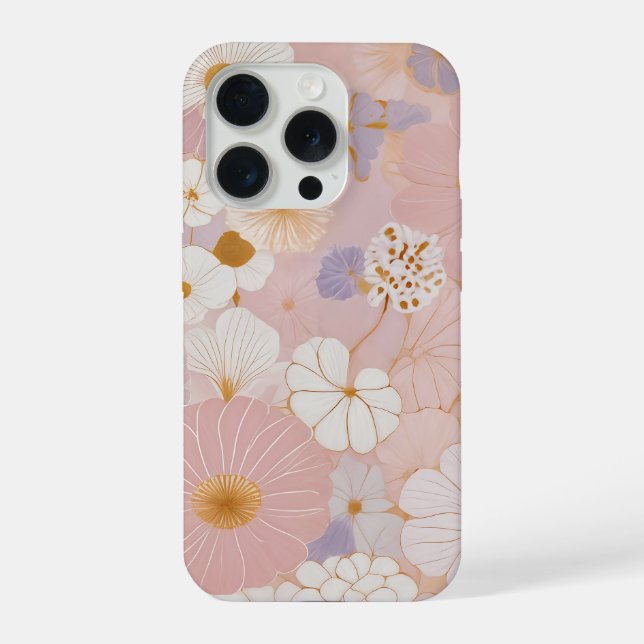 Funda Para iPhone Florecimiento Pastel Etéreo (Reverso )