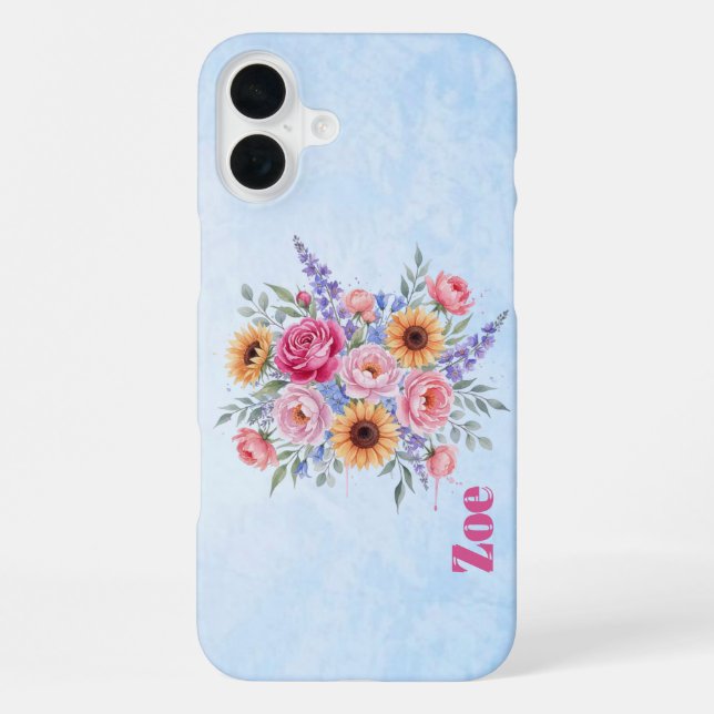 Funda Para iPhone Flores (Reverso )