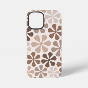 Funda Para iPhone 12 Mini Flores Abstractas (B) Crema De Taupe Marrón