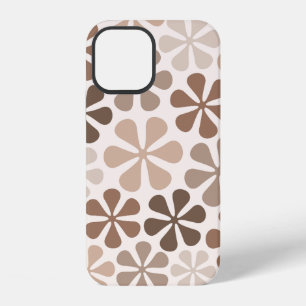 Funda Para iPhone 12 Flores Abstractas (B) Crema De Taupe Marrón