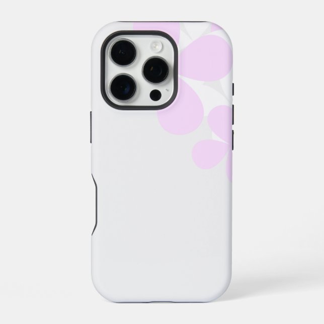 Funda Para iPhone Flores abstractas en gris claro (Reverso )
