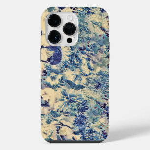 Funda Para iPhone 14 Pro Max Flores abstractas retro mariposa arte jardín