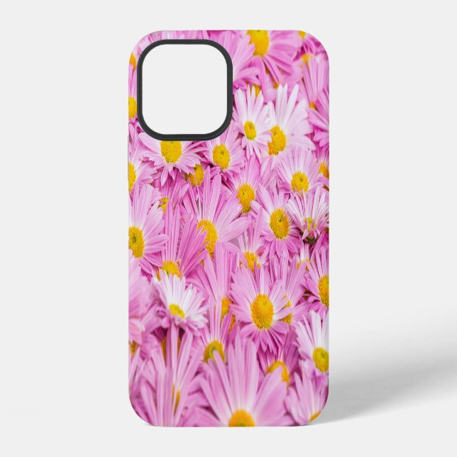 Funda Para iPhone Flores Amarillas Rosadas fondo transparente (Reverso )