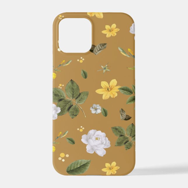 Funda Para iPhone Flores amarillas y rosas blancas 4 (Reverso )