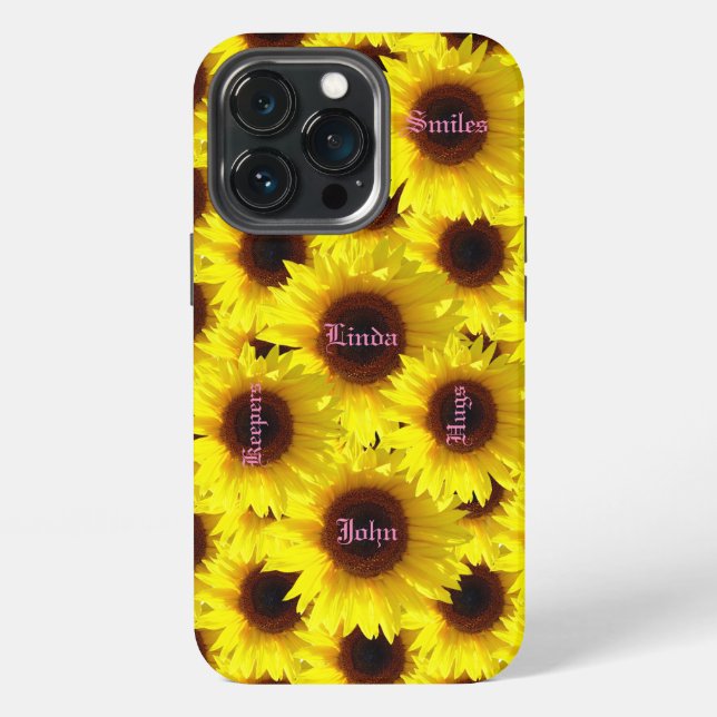 Funda Para iPhone Flores Amor Girasol (Reverso )