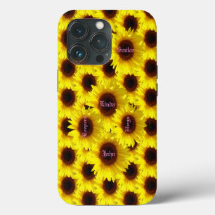 Funda Para iPhone 13 Pro Flores Amor Girasol