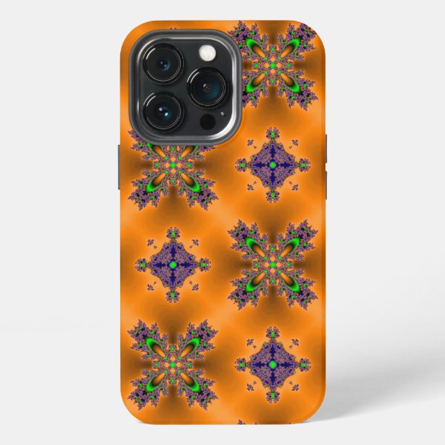 Funda Para iPhone Flores artdeco en estilo retro (Reverso )