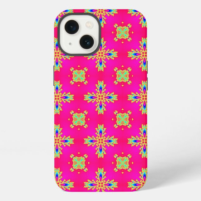 Funda Para iPhone Flores artdeco en estilo retro (Reverso )