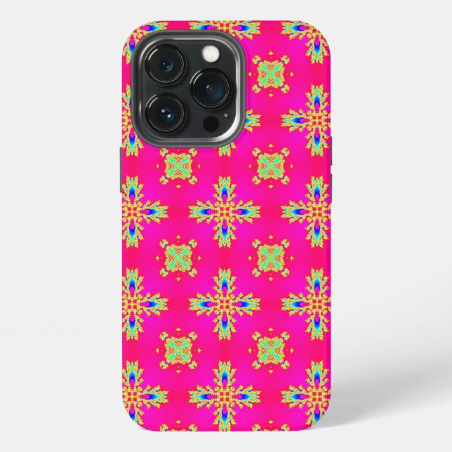 Funda Para iPhone Flores artdeco en estilo retro (Reverso )