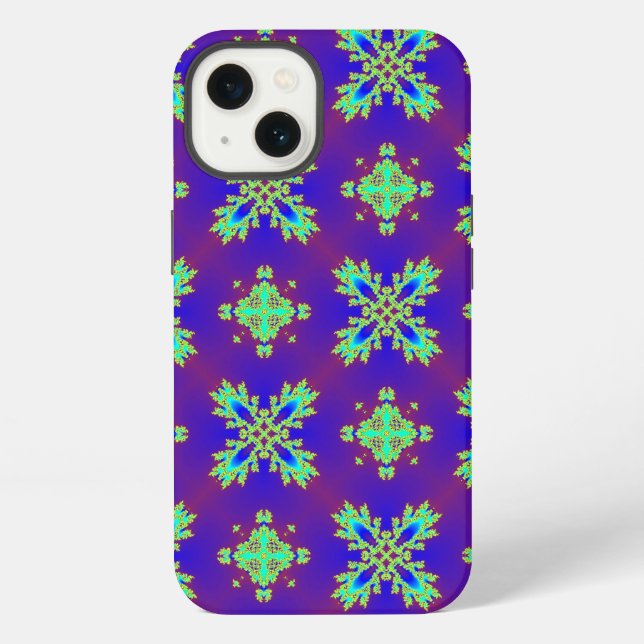 Funda Para iPhone Flores Artdeco en estilo retro (Reverso )
