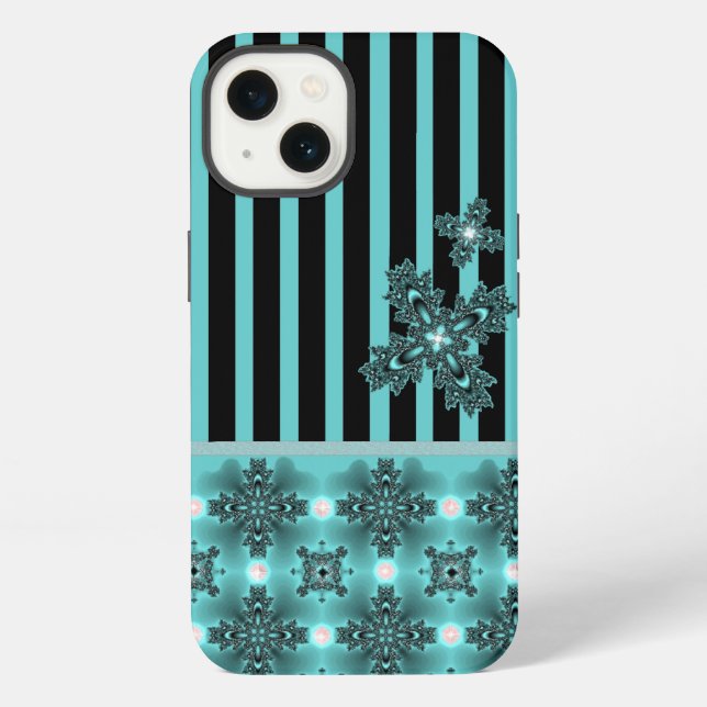 Funda Para iPhone Flores Artdeco en Estilo Retro (Reverso )