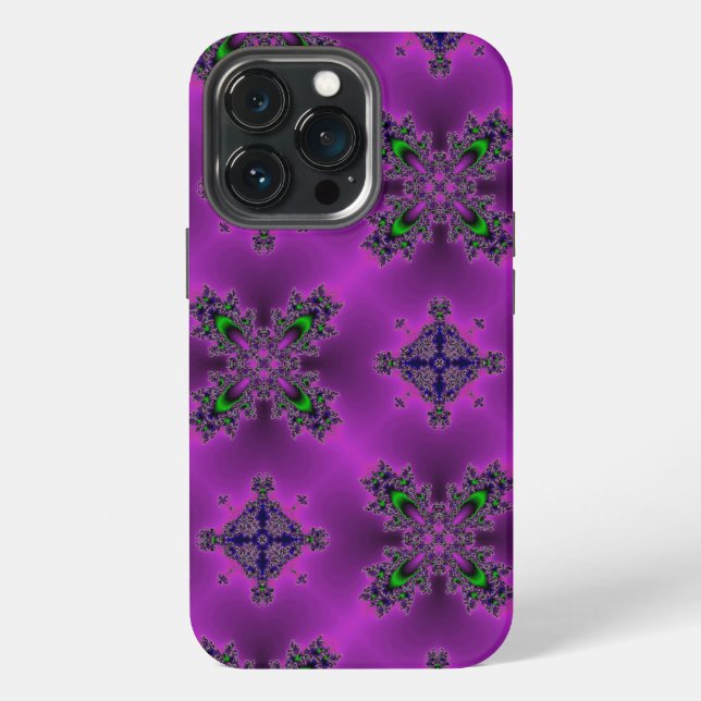 Funda Para iPhone Flores artdeco en estilo retro (Reverso )