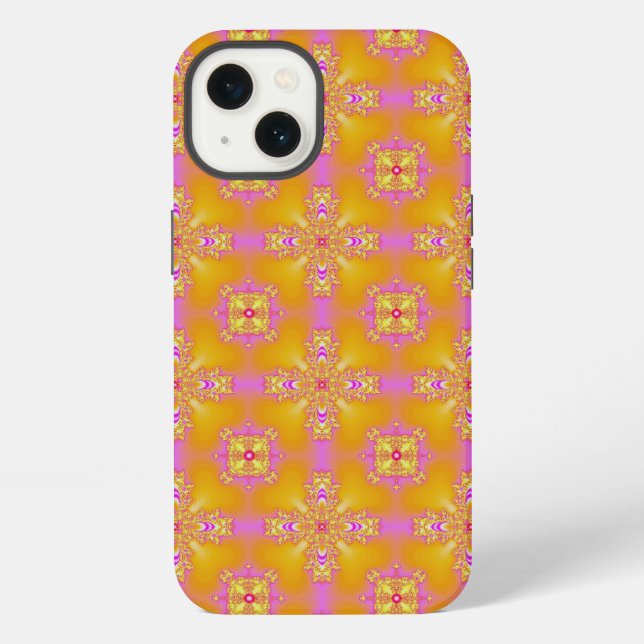 Funda Para iPhone Flores Artdeco en estilo retro (Reverso )