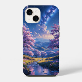 Funda Para iPhone 14 Flores bajo un cielo estrellado