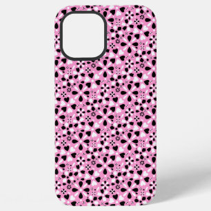 Funda Para iPhone 12 Pro Max Flores blancas negras lindas