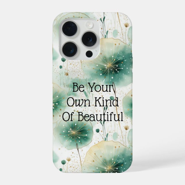 Funda Para iPhone Flores blancas verdes (Reverso )