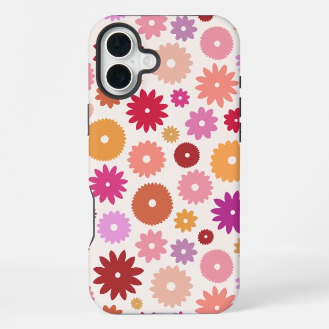Funda Para iPhone Flores Coloridas Gran Patrón (Reverso )