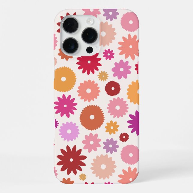 Funda Para iPhone Flores Coloridas Gran Patrón (Reverso )