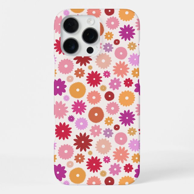 Funda Para iPhone Flores Coloridas Patrón de Repetición (Reverso )