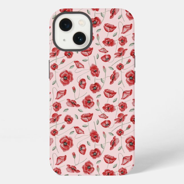 Funda Para iPhone Flores de amapola (Reverso )