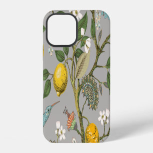 Funda Para iPhone 12 Flores de aves botánicas: papel de escritorio de é