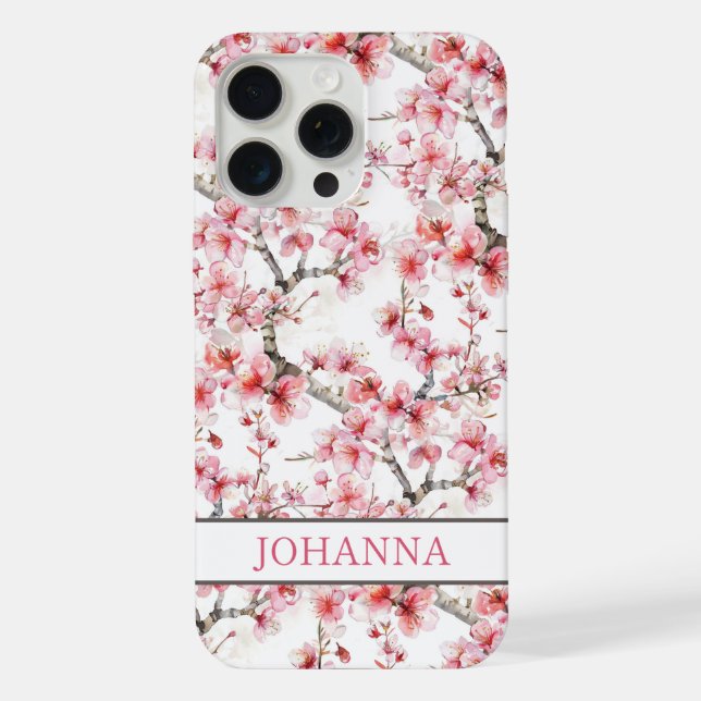 Funda Para iPhone Flores de Cerezo Sakura Japonesas  (Reverso )