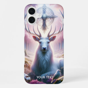 Funda Para iPhone 16 Plus Flores de ciervo del Rey Cute Fantasy