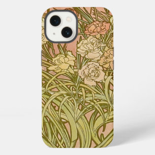 Flores de clavel mucha Art Nouveau