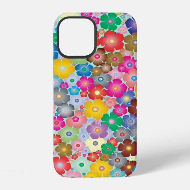 Funda Para iPhone Flores de colores (Reverso )