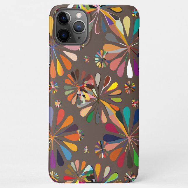 Funda Para iPhone Flores de colores múltiples cúpulas (Reverso)
