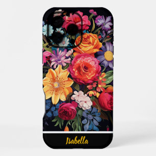 Funda Para iPhone 16 Pro Max Flores de colores para un ambiente fresco