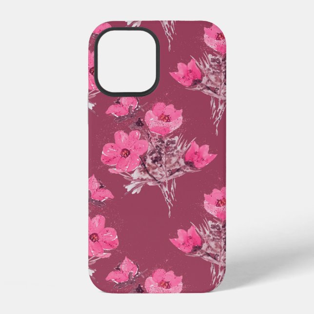 Funda Para iPhone flores de cosmos patrón continuo abstracto, arte,  (Reverso )