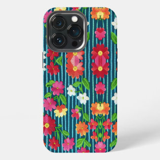 Funda Para iPhone 13 Pro Flores de edredón bordadas por CallisC Throw Pill