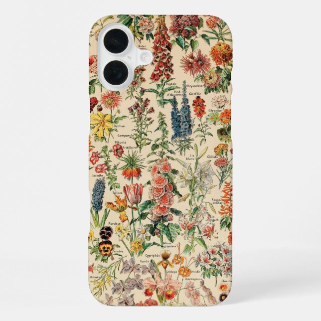 Funda Para iPhone Flores de época (Reverso )