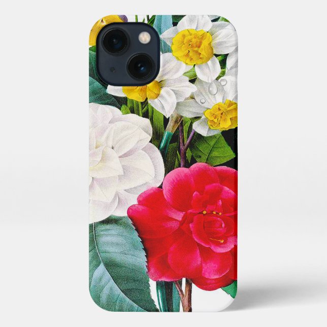 Funda Para iPhone Flores de época (Reverso )