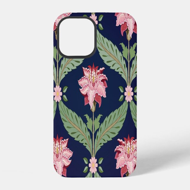 Funda Para iPhone Flores de Fantasía: Motivos Indios Oscuros (Reverso )