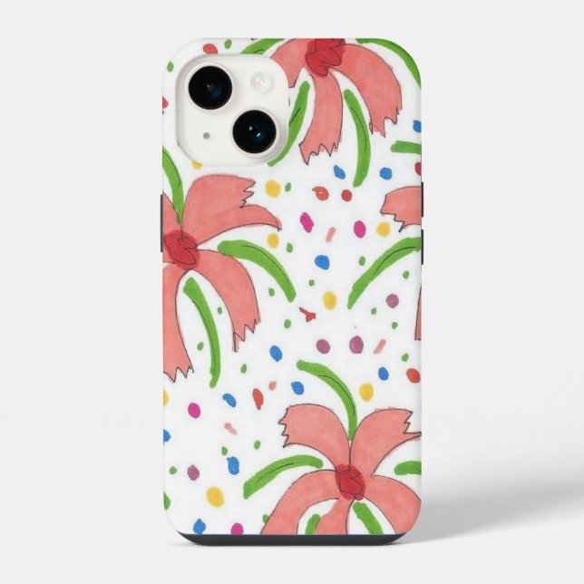 Funda Para iPhone Flores de Fiesta Tropical (Reverso )