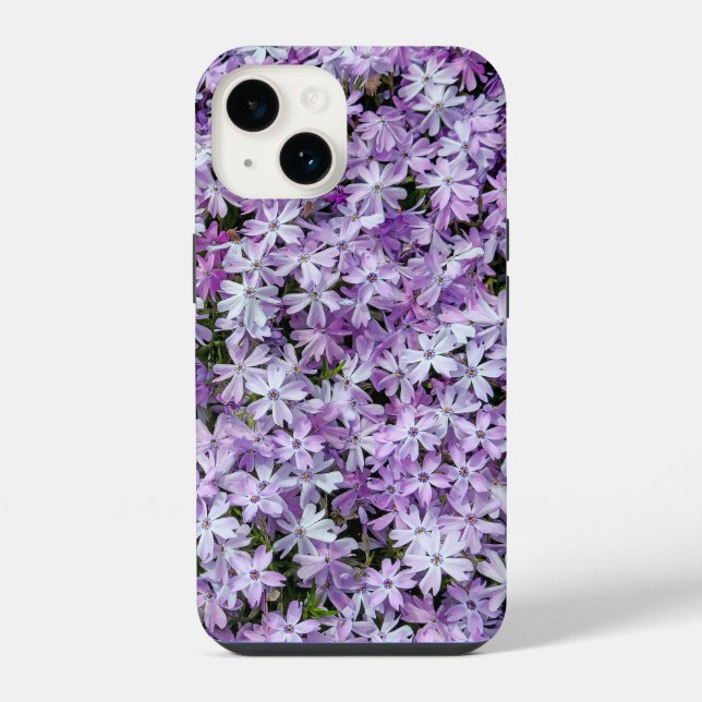 Funda Para iPhone Flores de Flox Púrpura (Reverso )