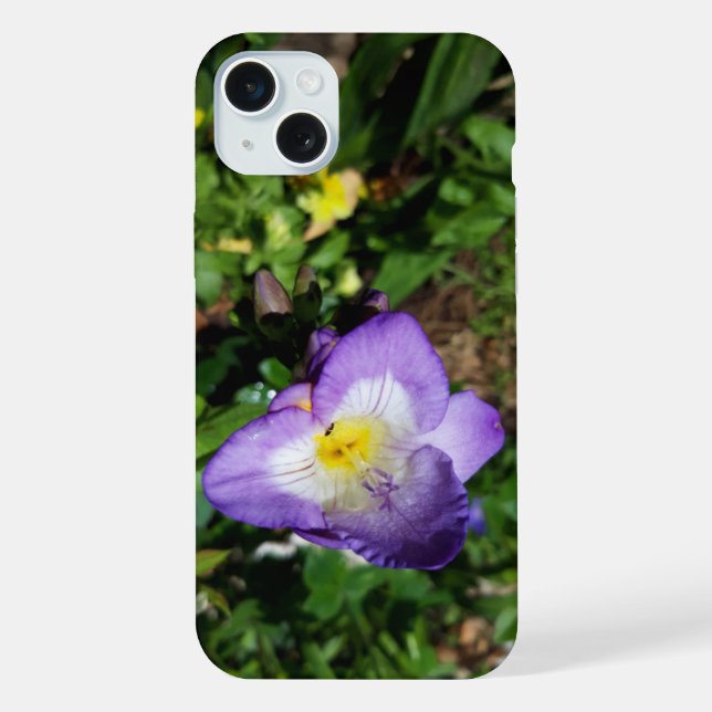 Funda Para iPhone Flores de Freesia Purpura (Reverso )